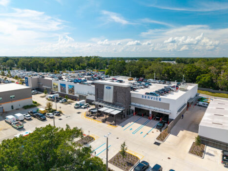 Ariel view of the Mullinax Ford service center
